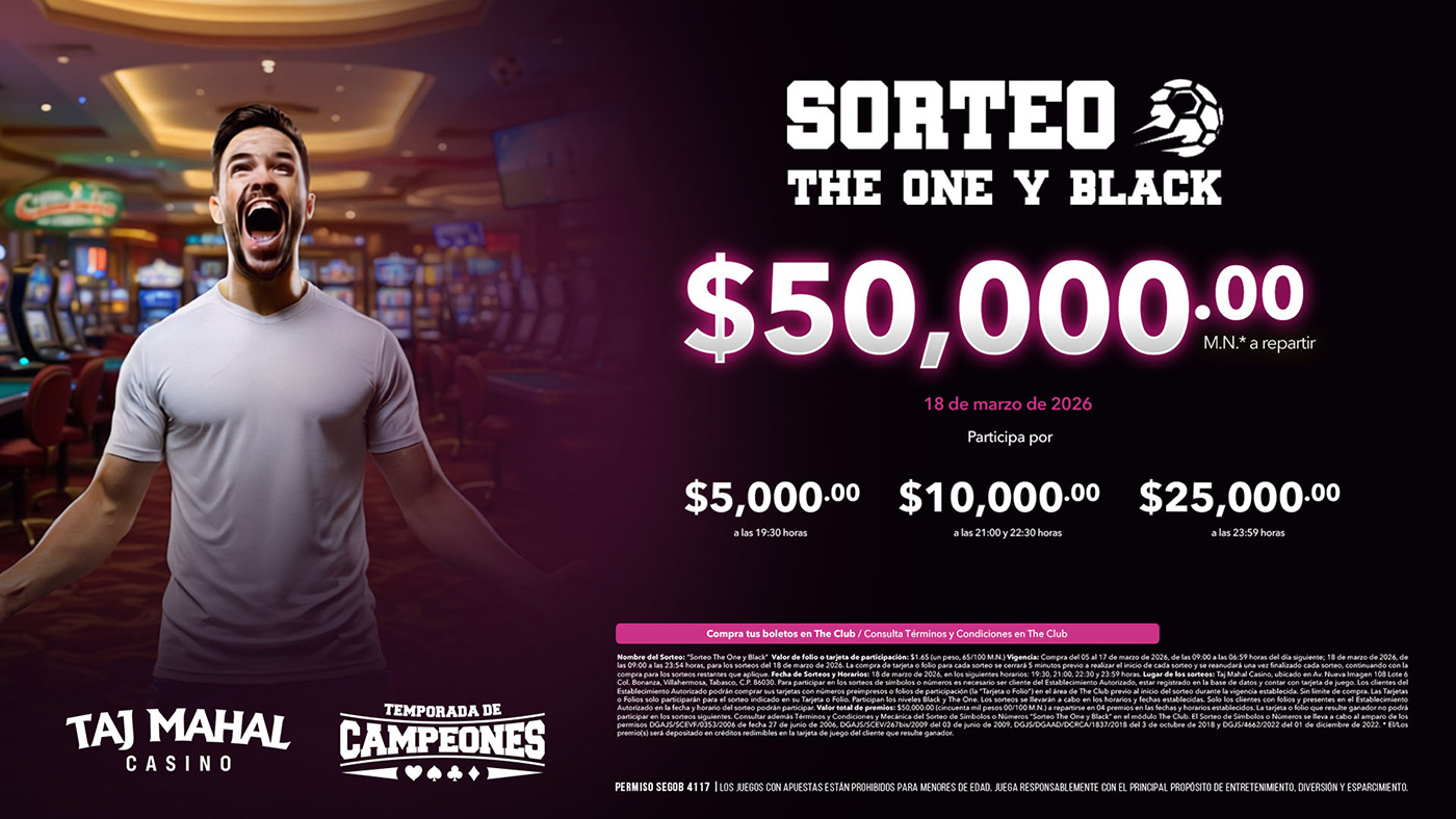 Sorteo THE ONE Y BLACK